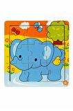 Minik Eller için Büyük Eğlence: 9 Parça Ahşap Mini Puzzle