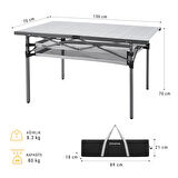 KingCamp Granite Plus XXL Alüminyum Katlanır Kamp Masası Silver
