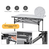 KingCamp Granite Plus XXL Alüminyum Katlanır Kamp Masası Silver