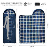 KingCamp Cloud 400 Ultra -15°C Geniş Uyku Tulumu Navy Sağ F.