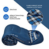KingCamp Cloud 400 Ultra -15°C Geniş Uyku Tulumu Navy Sağ F.