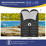 KingCamp Oasis 250 Ultralight Uyku Tulumu Black Sol F.