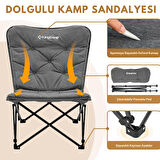 KingCamp Lemon Lux Ultra Konforlu Kamp Sandalyesi Grey