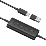 Edifier CC100 USB-C/USB-A Kablolu Mono Çağrı Merkezi Kulaklığı – AI Mikrofon Noise Cancelling, 240° Döner Mikrofon - Siyah