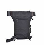 ÇÇS Waterproof Motosiklet Bel Bacak Çantası Siyah