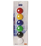 Kraf Yuvarlak Renkli Mıknatıs 30Mm 6Lı - 2 paket
