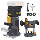 CAT DX82B.3 18Volt Şarjlı Kömürsüz 6mm Devir Ayarlı Profesyonel Avuç İçi El Frezesi Formika Tıraşlama (Akü Dahil Değildir)