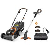 WORX WG927E 40Volt 2.0Ah. Li-ion 34cm Profesyonel Şarjlı Çim Biçme + WG157E.9 20Volt 25cm Misinalı Çim ve Kenar Kesme