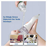 Waterpulse V580 Water Flosser Taşınabilir Şarjlı Masajlı Diş/Protez Bakım ve Ağız Duşu-Beyaz
