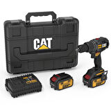 CAT DX12.2 18Volt/4.0Ah Li-ion Çift Akülü Kömürsüz Profesyonel Şarjlı Darbeli Matkap