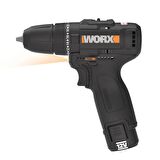 WORX WX121 12Volt/2.0Ah Li-ion Çift Akülü Kömürsüz Profesyonel Şarjlı Darbeli Matkap + 5 Parça Aksesuar