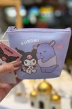 Sanrio Lisanslı Kuromi Beşgen Mini Bozuk Para Çantası – Askılı PVC Makyaj ve Aksesuar Çantası 13 Cm