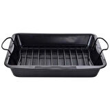 MasterPro BGMP-7340 Karbon Çelik Pişirme Fırın tepsisi 40x36,5x7 cm