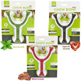 Nunbell Kuvvetli Çiğneyen Köpekler için Aromalı Sert Çatal Oyuncak M 14 cm