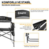 KingCamp Ash Comfort Katlanır Kamp Sandalyesi Grey