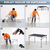 KingCamp Granite Alüminyum Katlanır Kamp Masası Silver Blk