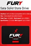 FURY E-SPORT 128 Gb 550mb-500mb/s Sata3 2,5 Gaming Ssd