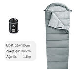 Naturehike M400 Pongee Pamuklu Uyku Tulumu -18°C GRİ-Right