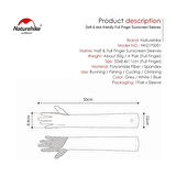 Naturehike UPF50+ Full Finger Güneş Koruma Kollukları Grey