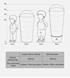 Naturehike C300 UltraLight Pamuklu Uyku Tulumu -13°C ( Çocuk ) MAVİ-Right