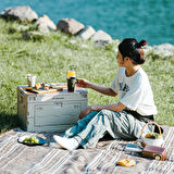 Naturehike Ling yue L Kapaklı Katlanır Saklama Kutusu [ Seyahat Organizatörü ] Light Beige Gray-52 LT