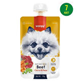 Wanpy Taze Sığır Etli&Havuçlu  Köpek Et Ezmesi 90 gr X 7 ADET