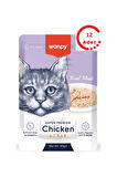 Wanpy Pouch Tavuklu & Yengeçli Yaş Kedi Maması 85 gr 12 Adet