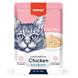 Wanpy Pouch Tavuklu & Karidesli Yaş Kedi Maması 85 gr
