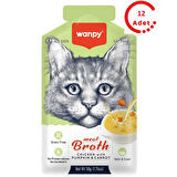 Wanpy Kediler İçin Balkabağı & Havuçlu Tavuk Eti Çorbası 50 gr x 12 Adet