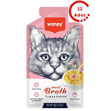 Wanpy Karidesli Ton Balıklı Kedi Çorbası 50 Gr x 12 Adet