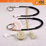Renault Megane MK1 X64 1996-2003 4/5 Kapı 7700834346 İçin Ön Sağ Kapı Cam Kriko Tamir Seti