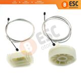 Opel Meriva İçin Arka Sağ Kapı Cam Kriko Tamir Seti