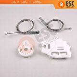 BMW E46 İçin Sağ Arka Kapı Cam Kriko Tamir Seti