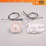 BMW E46 İçin Sağ Arka Kapı Cam Kriko Tamir Seti