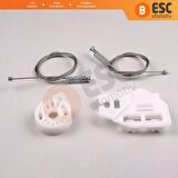 BMW E46 İçin Sağ Arka Kapı Cam Kriko Tamir Seti