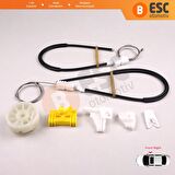 Renault Clio 2 Coupe İçin Ön Sağ Kapı Cam Kriko Tamir Seti 7700842246