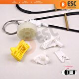 Renault Clio 2 Coupe İçin Ön Sağ Kapı Cam Kriko Tamir Seti 7700842246