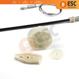 Peugeot 206 CC Cabriolet İçin Sağ Arka Cam Kriko Tamir Seti