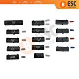 BMW X5 E53 E39 İçin 14 Parça Klima Kontrol Düğme Kapak Seti 6972163
