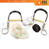 Ford Escort 1995-1999 İçin Sol Ön Kapı Cam Kriko Tamir Seti 91AB14A389C 91ABA23201BF