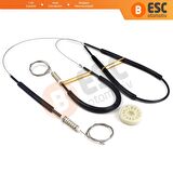 Audi Q7 2007-2014 İçin Arka Sol Kapı Cam Mekanizması Tamir Seti