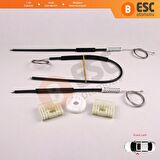 Audi A2 8Z0 2000-2005 İçin Ön Sol Kapı Cam Mekanizması Tamir Seti