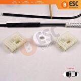 Audi A2 8Z0 2000-2005 İçin Ön Sol Kapı Cam Mekanizması Tamir Seti