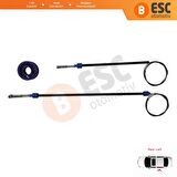 VW Phaeton Kısa Şase için Arka Sol Cam Kriko Tamir Seti