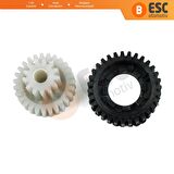 EGE547+EGE555 Porsche Cayenne VW Touareg İçin Arka Cam Güneşlik Perde Motor Dişli Set 958536317013W4