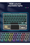 KB-333 RGB Işıklı Cep Telefonu-Tablet-Notebook-PC-IOS Uyumlu Bluetooth Klavye