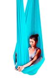 Yoga Fly Hamağı Mavi Tavana Askılı Yer Çekimsiz Fitness Pilates Hava Akrobasi Egzersiz Denge Aleti