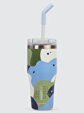Vagonlife Pipetli Çelik Termos Matara 670 ml Yeşil