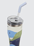 Vagonlife Pipetli Çelik Termos Matara 670 ml Yeşil