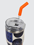 Vagonlife Pipetli Çelik Termos Matara 670 ml Lacivert